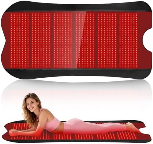 Red Light Therapy Mat for Body, 2 in 1 (660nm & 850nm) Red Light Therapy Pad, Adjustable Timer & Intensity, 76.8"x39.4" by Unknown