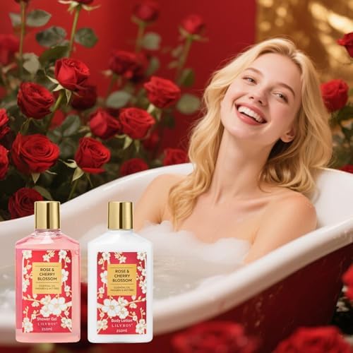 27Pcs Rose Spa Skin Care Gifts Set, Bath Set, Spa Gift Baskets for Women - Image 6