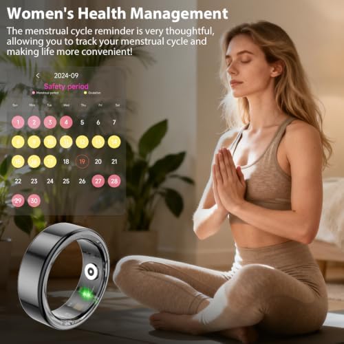 Smart Ring for Women, Health Tracker & 5ATM, COLMI R02. (Black, 10#) - Image 6