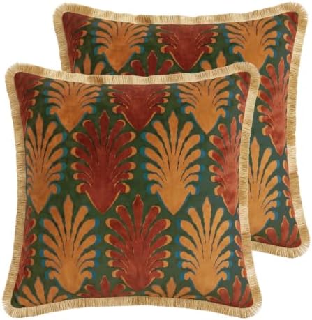 patdrea Designer Velvet Throw Pillow Cover,Set of 2,22"x22"-OldlegendA by patdrea