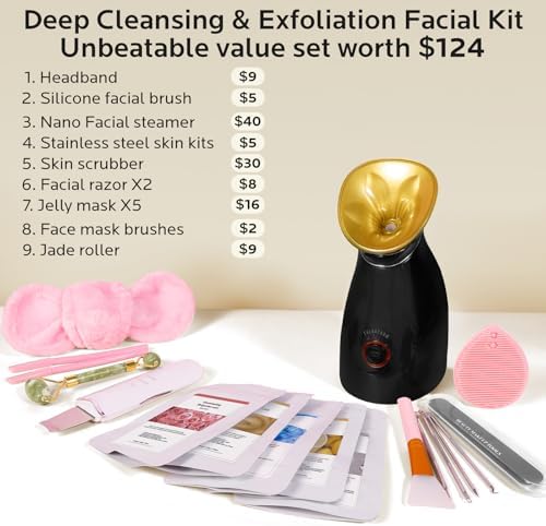 Colorfarm Facial Steamer Spa Kit with 17 Skin Care Tools for Home Spa - Image 2