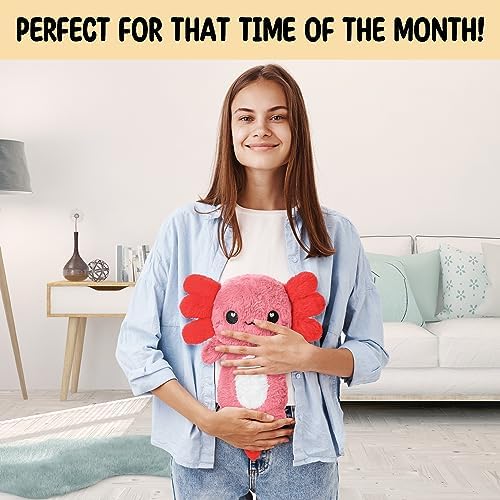 Axolotl Microwavable Unscented Heating Pad for Women and Kids- Cute Soft Cozy Pillow Plush Heatable Warm Stuffed Animals - Kawaii Hot and Cold Plushie Food Toy - Axolotl Gifts for Girls and Boys - Image 6