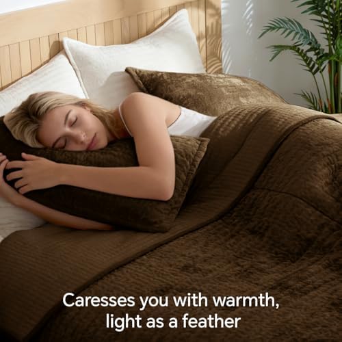 BEDELITE Velvet Quilt Set King Size, Luxury Velvet Comforter Bedding - Image 4
