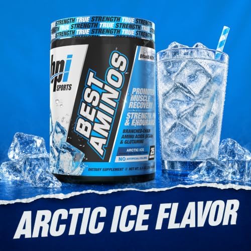 BPI Sports Best Aminos - BCAA Powder Post Workout & Glutamine Recovery Drink with Branched Chain Amino Acids for Hydration & Recovery, for Men & Women - Arctic Ice - 25 Servings - Image 3