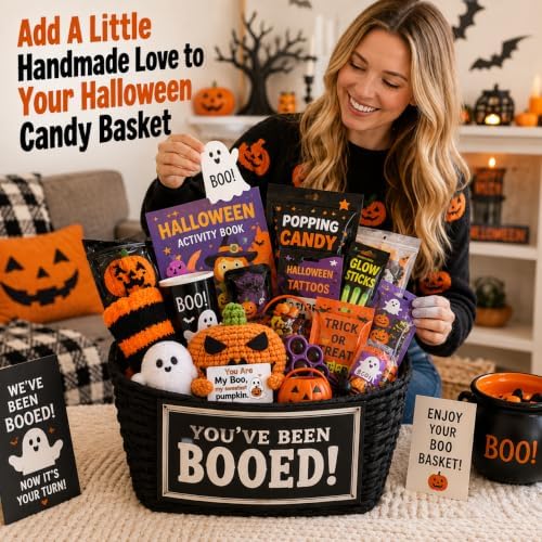Boo Basket Stuffers for Him Her Spooky Basket Stuffers Halloween Crochet - Image 5
