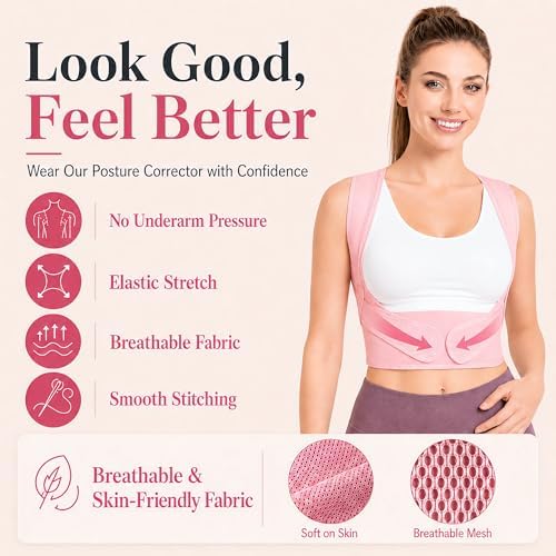 Lightweight Posture Corrector with Upper Back Brace for Women & Men - Image 3