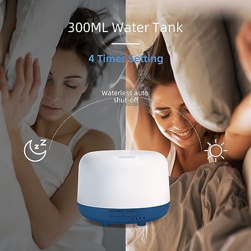 Marchred 300ML Essential Oil Diffuser with Remote Control, 7 LED Color Changing Light,Ultrasonic Cool Mist Scent Humidifier - Image 6