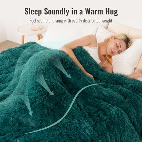 Uttermara Shaggy Weighted Blanket for Adults Twin Size, 15lbs 48"x72" - Image 3