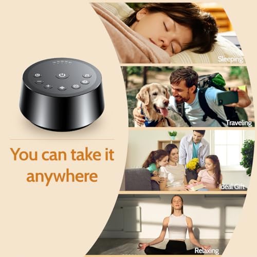 Color Noise Sound Machines with 25 Soothing Sounds Sleep White Noise Machine 32 Volume Levels 5 Timers and 4 Sound Categories and Memory Function for Home Office and Travel - Image 7