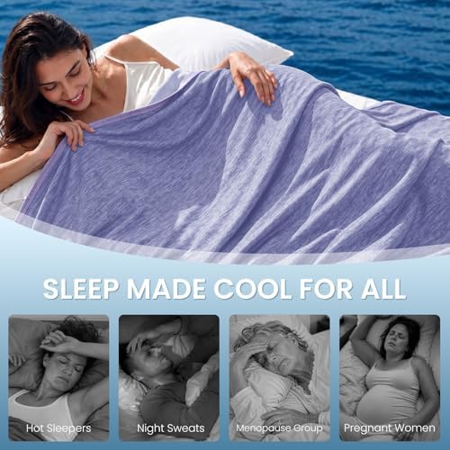 TOPCEE Cooling Blanket(60"x90"Twin Size)for Night Sweats Absorbs Heat to Keep Adults, Children Cool on Warm Nights, Q-Max 0.5 Cooling blankets for Hot Sleepers, Ultra-Cool Lightweight Blanket for Bed - Image 4