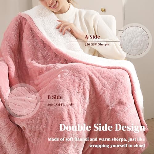 Pink Twin Electric Blanket 62"x84" Heating Blanket Twin Size Heated Blanket - Image 3