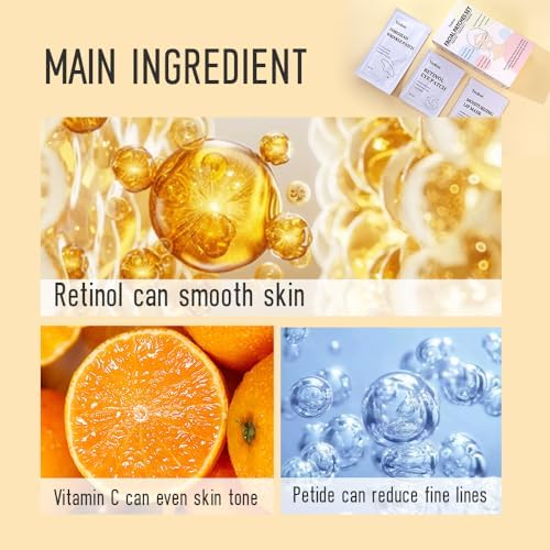 Yeokoe Forehead Wrinkle Patches,Under Eye Patches and Lip Mask 30 PCS. Face Masks Skincare With Retinol Serum For Anti-aging Puffy Eyes and Dark Circles - Image 4