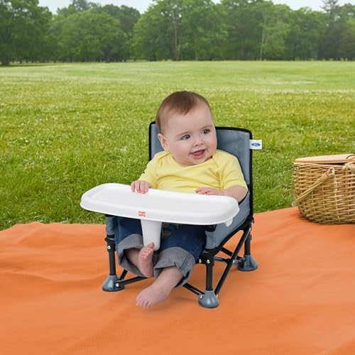 Bright Starts Ford Bronco Pop 'N Sit Portable Booster Chair, Floor Seat, Indoor/Outdoor Use, Compact Fold, Area 51 Color, 6 Mos - 3 Yrs - Image 2