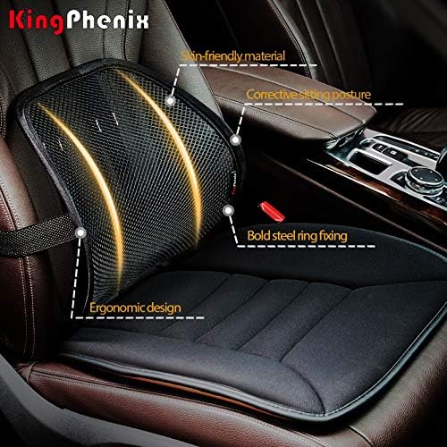 kingphenix 2-Pack Mesh Lumbar Support for Car and Office Chair Comfort - Image 2