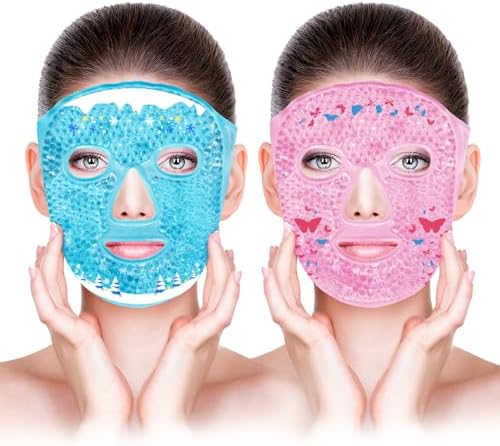 Cold Face Eye Masks Ice Face Mask Hot Cold Compress, 2PCS by CONBELLA