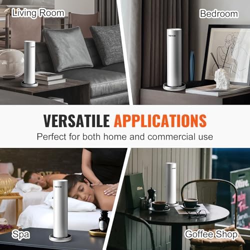 VEVOR Scent Machine for Home, 120ml Bluetooth Smart Essential Oil Diffuser with Cold Air Tech, Waterless Scent Diffuser for Spa, Yoga, Office, Hotel, Cover Up to 1000 sq.ft - Image 6