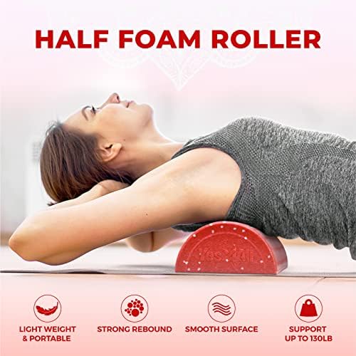 Yes4All High-Density EPP Half Round Back Roller Foam, Exercise Foam Roller for Yoga, Pilates & Stretching - 12, 18, 24, 36 inch - Image 2
