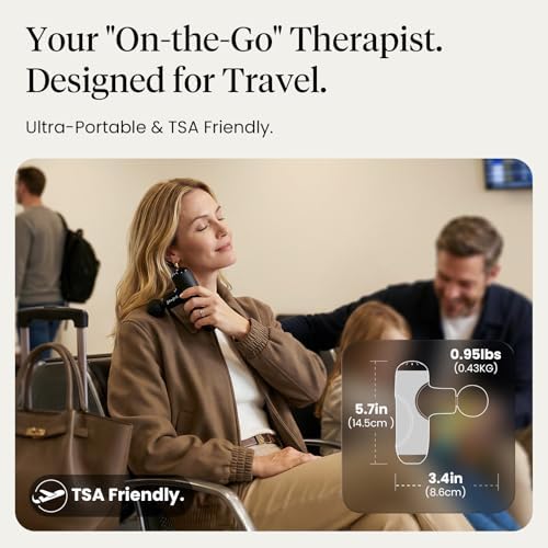 BOB AND BRAD Q2 Mini Massage Gun, Pocket-Sized Deep Tissue Massager Gun, Portable Percussion Muscle Massager Gun, Ultra Small & Quiet Muscle Massage Gun for Muscle Recovery with Carry Case - Image 3