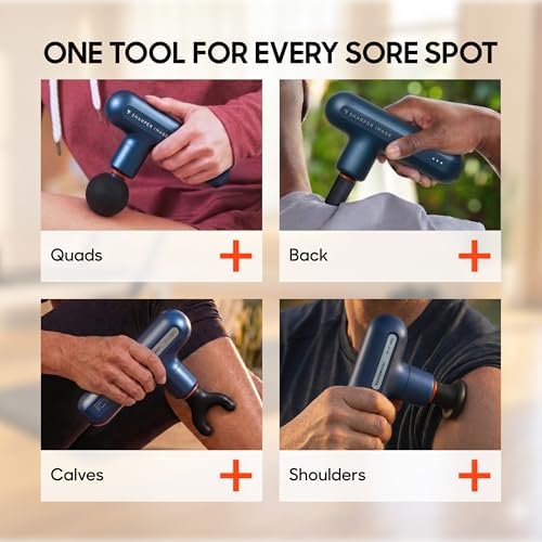 Sharper Image Powerboost Move Mini Percussion Massage Gun, Powerful & Quiet - Image 6