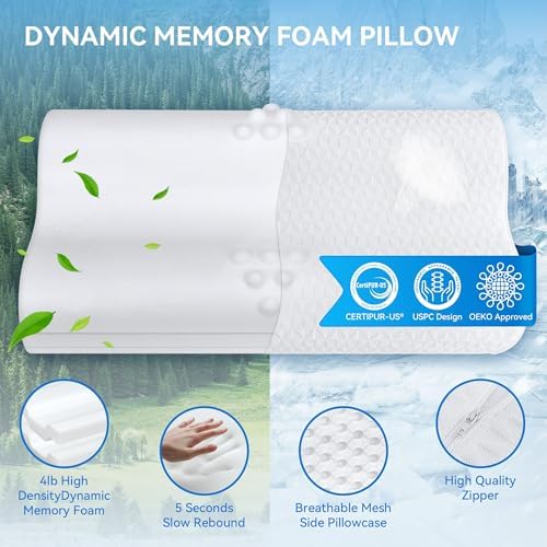 Pillow 16x24 inches - Bed Pillow for Sleeping, Bed Pillow for Back, Stomach, Side Sleepers - Image 4