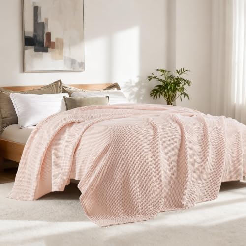 Exclusivo Mezcla 100% Cotton Breathable Waffle Blanket King Size, 90"x104" - Image 5