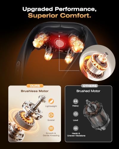 KNQZE Cordless Neck Massager with Graphene Heating & Brushless Motor - Image 2