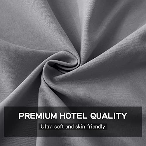FreshCulture Twin XL Flat Sheet - Hotel Quality Twin XL Flat Sheet Only - Brushed Microfiber Top Sheet - Ultra Soft & Breathable - Wrinkle-Free - Easy Care - Single Flat Sheet (Twin XL, Dark Grey) - Image 3