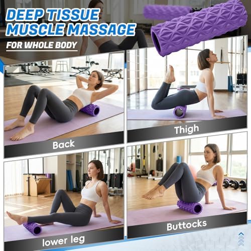 Foam Roller High Density Deep Tissue Massager for Muscle Massage - Image 2