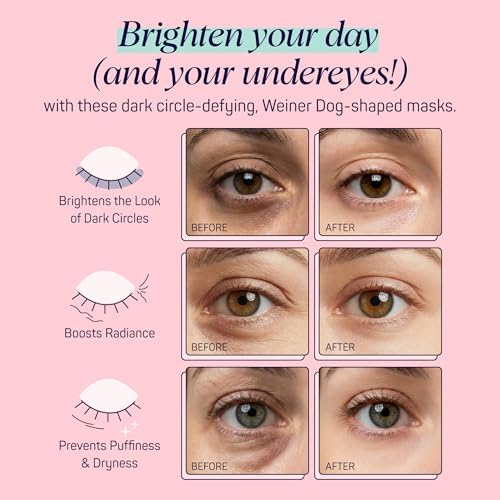 SpaLife So Fetch Hydrogel Under Eye Patches for Dark Circles | Dachshund Under Eye Patches for Puffy Eyes | Weiner Dog Undereye Bags and Puffiness Removal | Boo Basket Stuffers | 8 Pairs - Image 5
