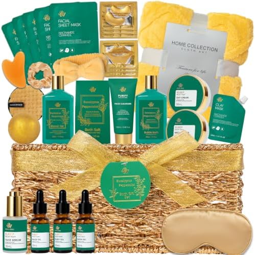 Gifts for Women & Men, 35Pcs Eucalyptus Home Spa Gift Basket, Get Well Soon by RAROSAACCA