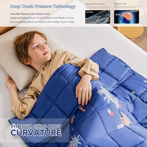 Topcee Weighted Blanket (7 lbs, 40" x 60") Cooling Throw Heavy Blanket for Sleeping Apply to 40-60 lbs, Soft Thick Breathable Blanket with Glass Bead, Easy Care - Image 2