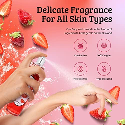 Home Spa Gift Deep Moisturizing Fragrance Body Lotion - (Strawberry) - Image 6