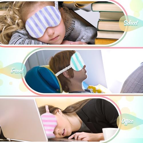 Cuffbow 6 Pack Fuzzy Sleep Masks Plush Eye Mask,Lazy,Bright - Image 5