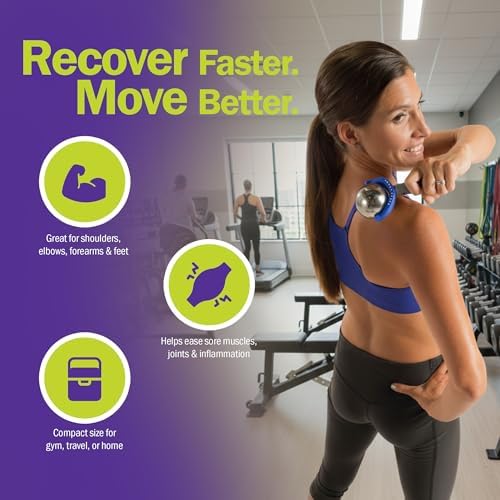 GoFit Polar Roller Cold Compression Therapy Blue 9.8 x 4.8 x 2.8, Massage Polar Roller - Image 5