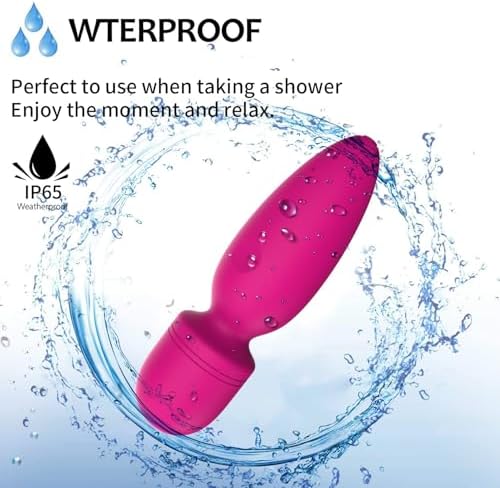 Fuwyiy Mini Massager Tools,Small Waterproof Cordless Handheld Massager with 10 Vibration Modes, Personal Handheld Massager for Back(Rose Red) - Image 7