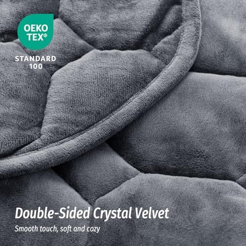 Wemore Weighted Lap Blanket 7lbs, 24"x29" Small Travel Blankets for Adults - Image 6