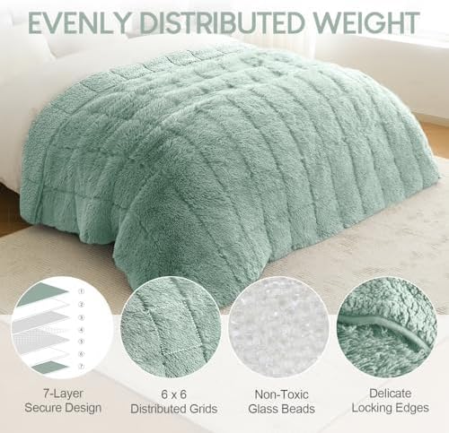 Cottonblue Weighted Blanket 20lbs for Adults Queen Size 60x80in Soft Sherpa - Image 5
