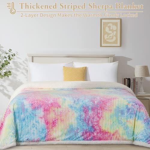 LBRO2M Sherpa Fleece Bed Blanket Super Soft Plush Warm Throw King 90"X104" - Image 3