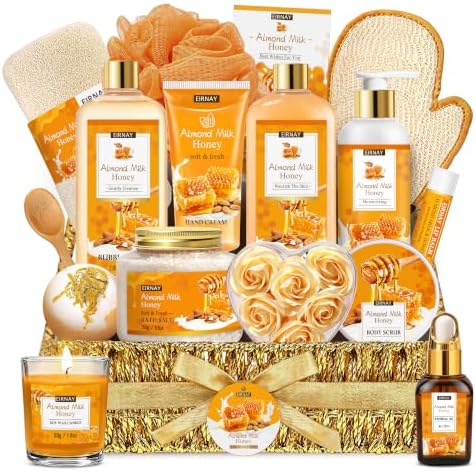 Birthday Gifts for Women, 17 Pc Almond Milk & Honey Spa Gifts for Women by Unknown