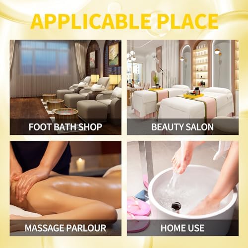 Pedicure Kit Foot Soak Set: Bubble Salt, Sugar Scrub, Massage Mask, Massage Lotion in a Box, 4 Step Foot Spa Kit for Dry Feet,Tired Feet (3 Set Milky Flower) - Image 5
