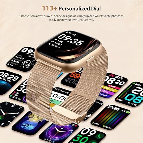 Smart Watch for Women with Alexa Built-in, 1.83" HD Touchscreen Fitness Tracker with Bluetooth Calls, Heart Rate/Sleep Monitor, 120+ Sports Fitness Watch, IP68 Waterproof Smartwatch for Android iOS - Image 6
