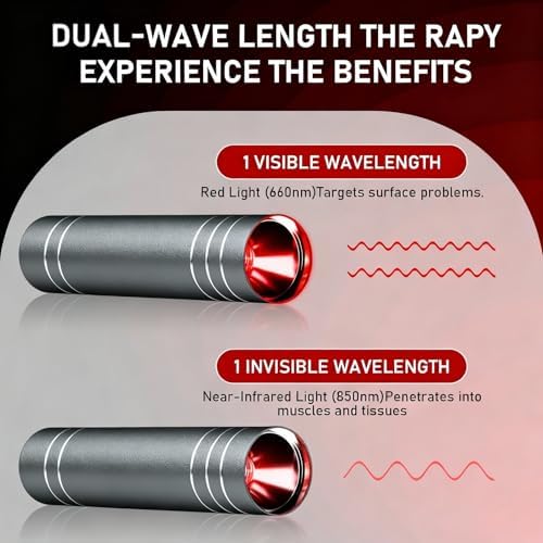 Red Light Therapy Device for Joint&Muscle, Portable Red Light & Near-Infrared Wand, 660nm 850nm LED Light Therapy Torch for Body/Face/Neck/Back/Knee - Image 4