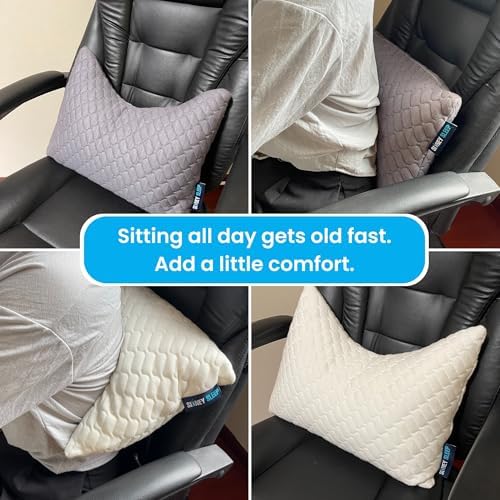 Sidney Sleep Mini Travel Size Neck Pillow - Knee, Back Lumbar and Support - Small Curved Pillow - Adjustable Fill - Washable Case - Drawstring Backpack Included - 14 x 19 Inches (Mini - Blue) - Image 4