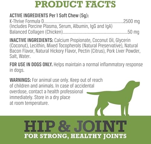 WINPRO Hip & Joint Supplement for Dogs Plasma Powered Soft Chews for Joint Health & Mobility Fast-Acting with Collagen & Natural Ingredients for Dogs of All Breeds – 120 Chews (2 Canisters) - Image 5