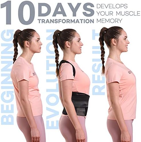 SICHEER Posture Corrector Back Brace for Women & Men, Medium, Waist 34-38" - Image 2