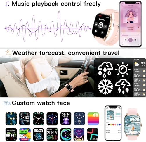Othalne Smart Watch (Answer/Make Call), 1.85" Smartwatch for Android Phones and iPhone with Heart Rate,Sleep Monitor,Pedometer, 100+Sports Fitness Watch, IP68 Waterproof Fitness Tracker for Men Women - Image 6