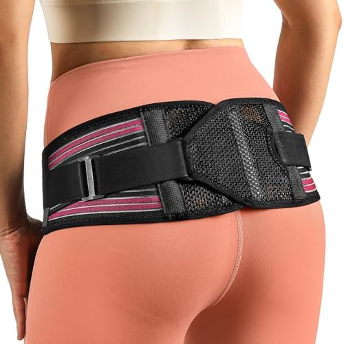 SI Joint Hip Brace with X-Shape Compression for Pelvic Stability, L by FITOMO