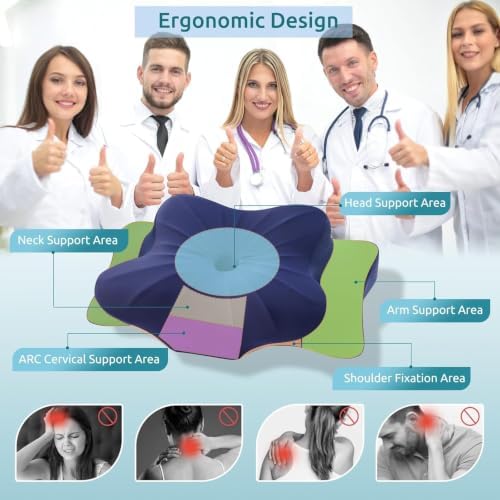 DONAMA Cervical Pillow for Neck Pain, Ergonomic Memory Foam Contour Pillow - Image 6