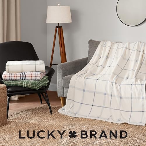 Lucky Brand Camper Plaid Olive Green 50"x70" Cozy Plush Blanket - Premium Microfiber Throw for Luxurious Comfort and Style - Image 6
