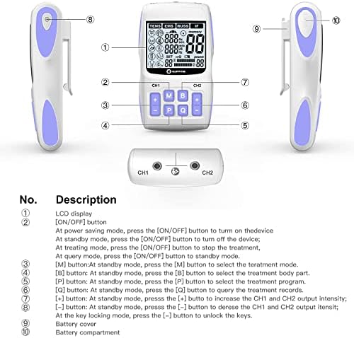 TENS Unit Muscle Stimulator - 8 Electromagnetic Massage Cups for Deep Tissue Back Pain Relief, Joint Therapy & Muscle Stimulation, Includes EMS & Cupping Therapy Sets - Image 2